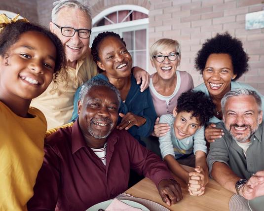 A diverse multi-generational group of people A diverse multi-generational group of people