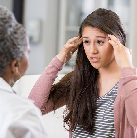 Patient at a cosmetic surgery appointment Patient at a cosmetic surgery appointment