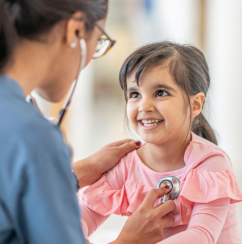 Pediatric patient at a cardiology appointment Pediatric patient at a cardiology appointment