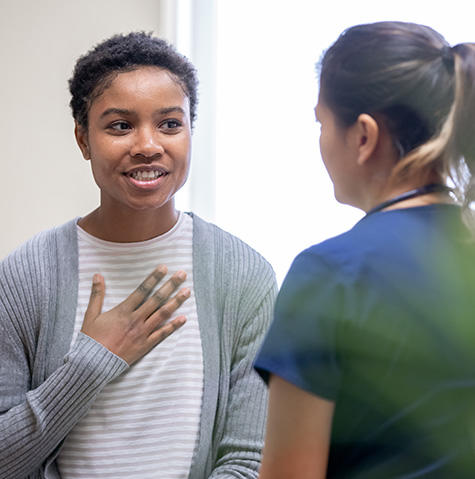 Patient getting LGTBQIA+ Primary Care at AffirmCare Patient getting LGTBQIA+ Primary Care at AffirmCare