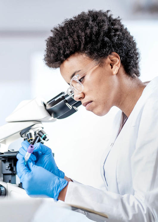 Researcher conducting thrombosis research